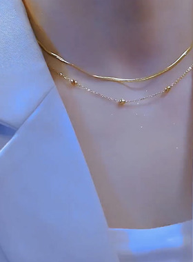 钛钢钛钢女气质时尚百搭项链