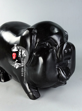 摆设玄关办公室黑猪乔迁开业礼品