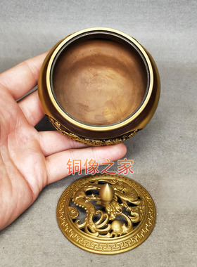 黄铜做旧加厚立体浮雕工艺品包邮