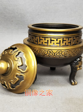 黄铜做旧禅意风摆件工艺品
