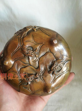 摆件仿古风烟灰缸桌面工艺品