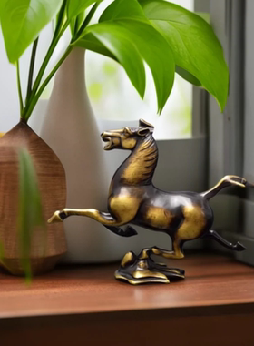 华擎纯铜马踏飞燕家居装饰摆件