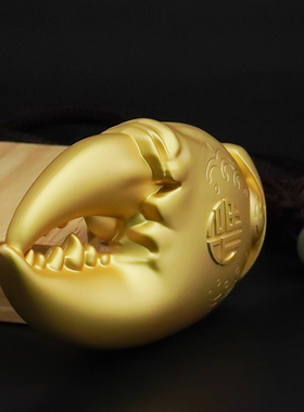 手里有钱螃蟹把玩纯铜礼品摆件