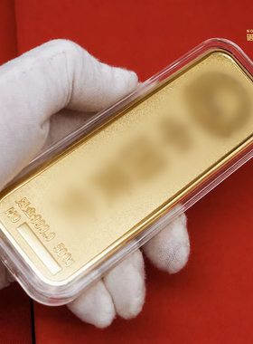 仿真样品金条道具纯铜镀金摆件