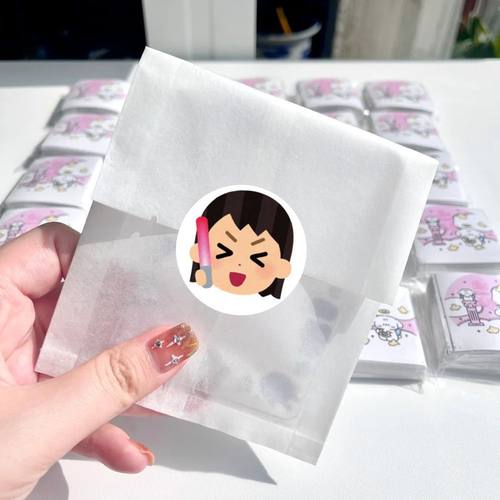 500贴日本小人卷卷贴纸diy小表情趣味贴贴画卡通封口可爱搞怪桌面 - 图2