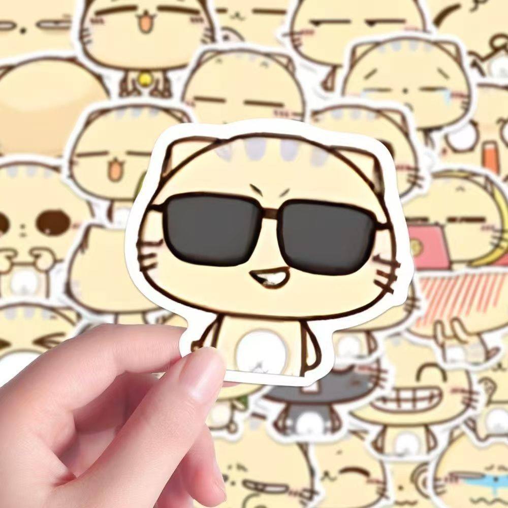 206张卡通可爱cc猫搞怪贴纸diy手机壳手账装饰呆萌表情防水粘贴画,淘宝优惠券,粉丝福利购,淘宝优惠卷