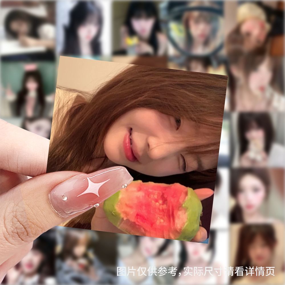 初恋白月光头像高颜值贴纸ins笔记本周边diy贴画装饰手机手账防水 - 图0