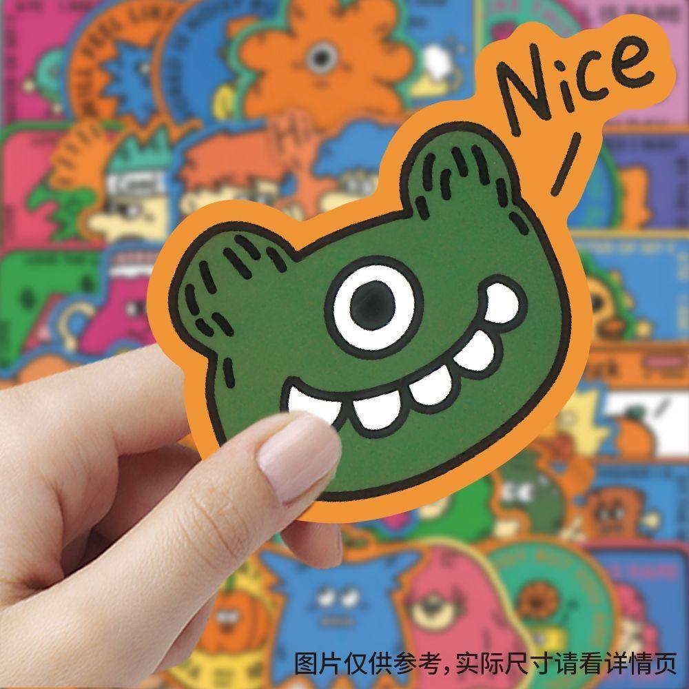 古怪创意涂鸦头像贴纸卡通动画艺术复古素材贴画diy装饰不干胶图,淘宝优惠券,粉丝福利购,淘宝优惠卷