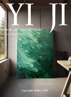 YJ.ART原创手绘《幽逸》侘寂风主卧背景装饰画设计师艺术肌理油画