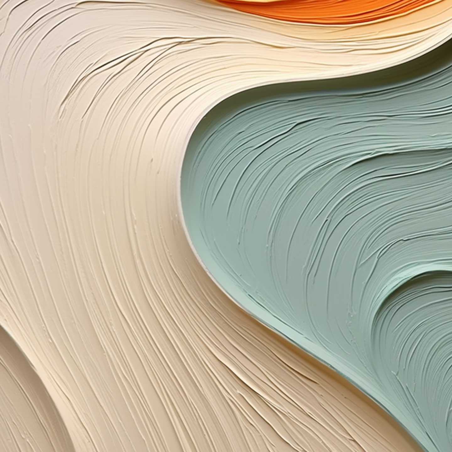 YJ.ART原创手绘《帛舞》极简风艺术流线肌理小众客厅办公室装饰画 - 图0