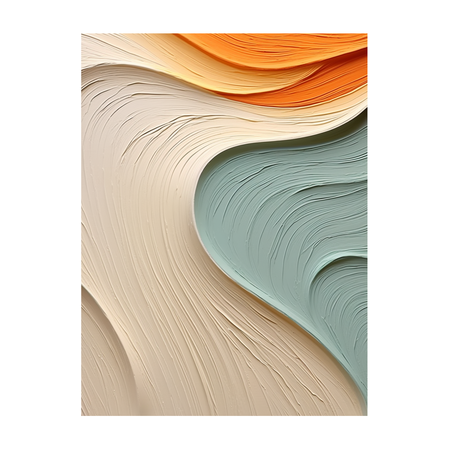 YJ.ART原创手绘《帛舞》极简风艺术流线肌理小众客厅办公室装饰画 - 图3