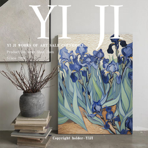 YJ.ART原创手绘《琼秀》侘寂风餐厅装饰画大师艺术抽象艺术肌理画 - 图2