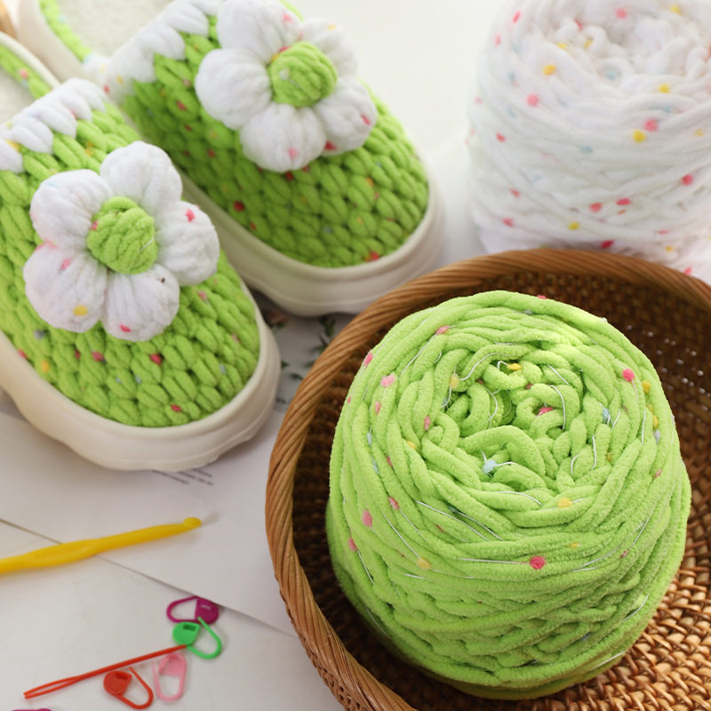 豆豆大份量3.6两冰条线豆豆线手混线粗毛线团钩拖鞋围巾手工编织,淘宝优惠券,粉丝福利购,淘宝优惠卷