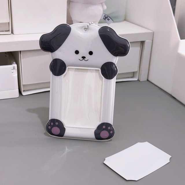 Korean version of the little black cat card cover PVC can hold hard card cover