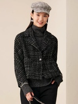 VGRASS Vignas winter new woolen jacket womens tweed knitted jacket 40900-