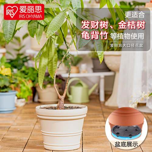 爱丽思大号塑料花盆庭院大口径仿陶瓷特大号落地庭院种树盆 - 图3