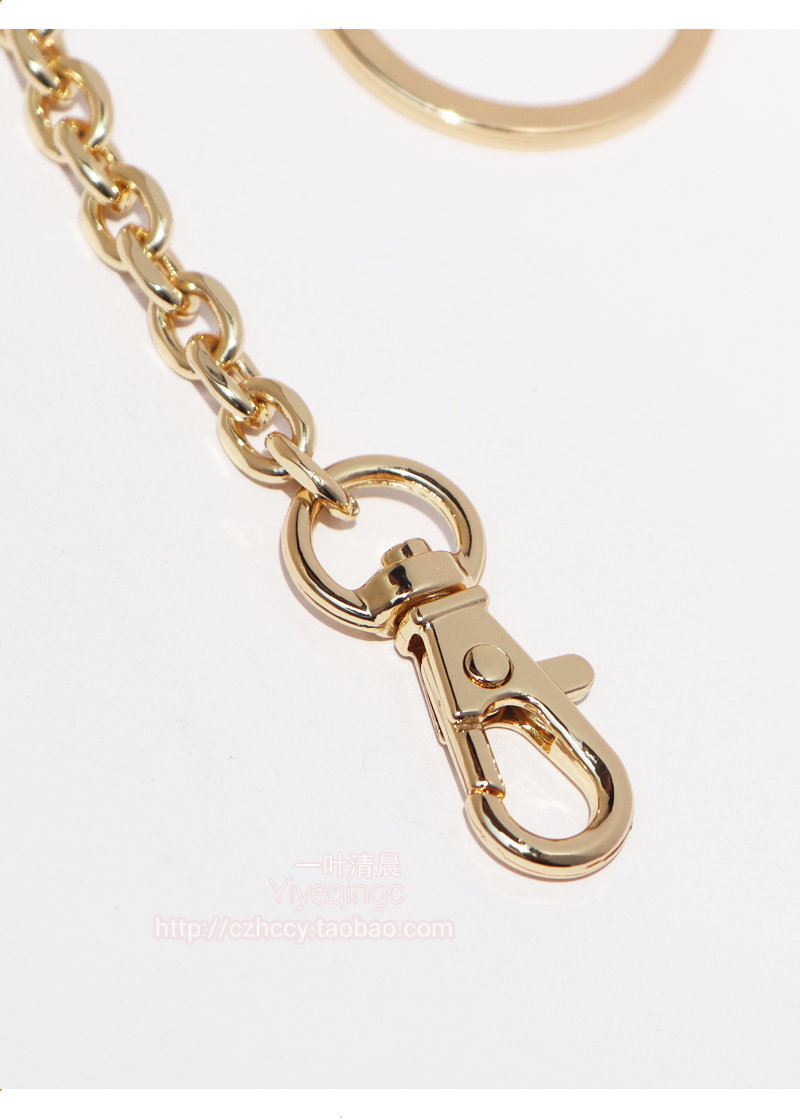 20CM长包挂饰链配件挂件金属扣浅金双层圈布偶玩具O形链条毛球链,淘宝优惠券,粉丝福利购,淘宝优惠卷