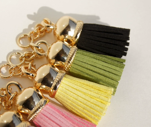 Золотой металлический брелок, аксессуар с кисточками, короткие аксессуары