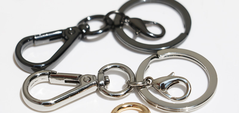 DIY高品质双扣款 钥匙扣钥匙扣浅金色银色枪黑色饰品配件挂件配饰,淘宝优惠券,粉丝福利购,淘宝优惠卷