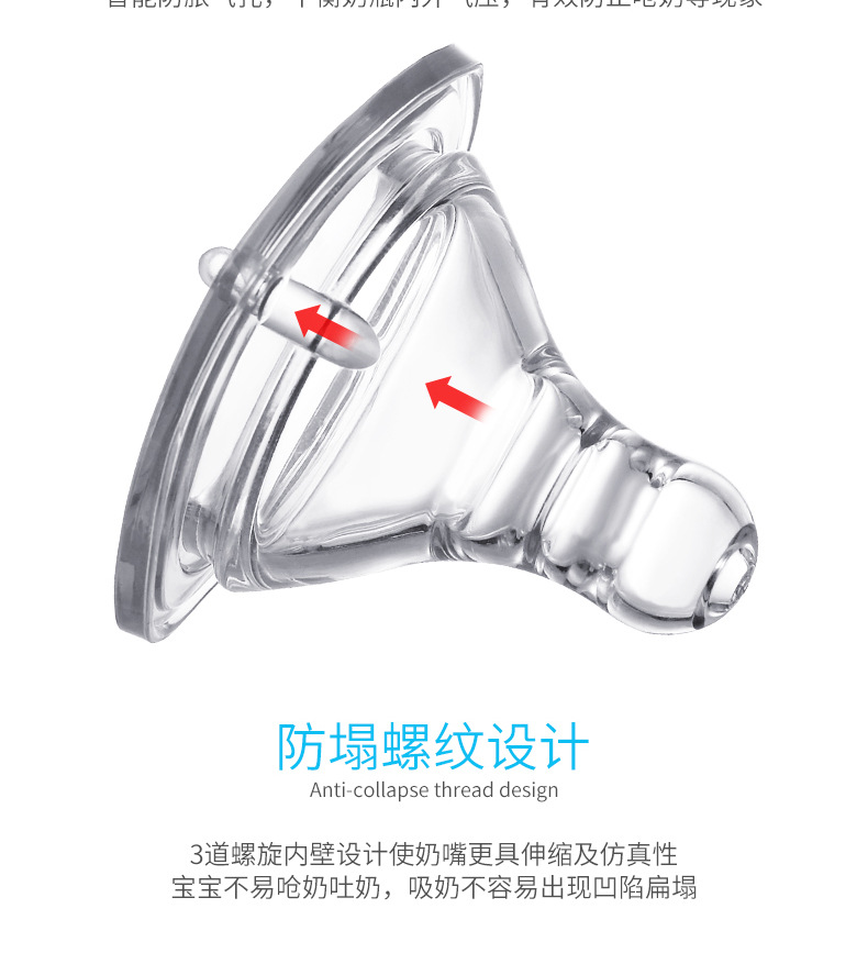 适配爱得利宝宝硅胶标准口径奶嘴SML+孔婴儿奶瓶奶嘴标口贝亲小口,淘宝优惠券,粉丝福利购,淘宝优惠卷