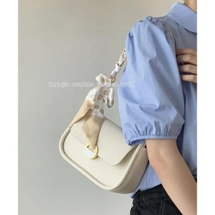 韩国小众手提奶奶包单肩水桶包