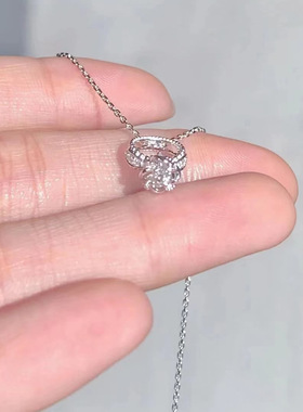 创意项链女ins简约冷淡风 小众设计花束锁骨链时尚吊坠情人节礼物