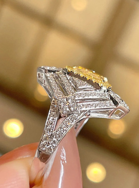 璀璨黄钻ins锆石轻奢女