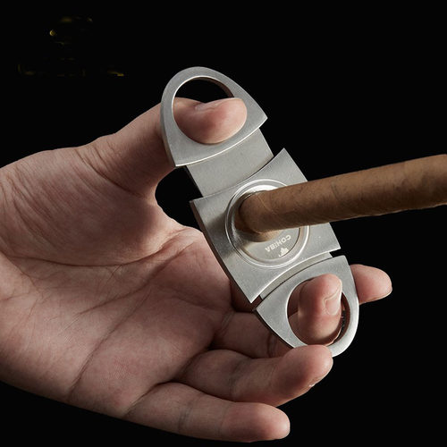 雪茄剪刀剪烟器 古巴雪茄剪子双刃不锈钢/刀开孔器刀 - 图2