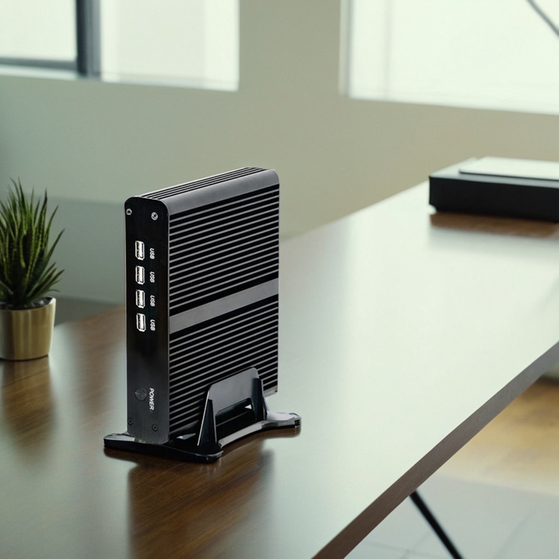 占美低功耗台式机视频会议12代i7迷你小电脑主机准系统无风扇整机 - 图0