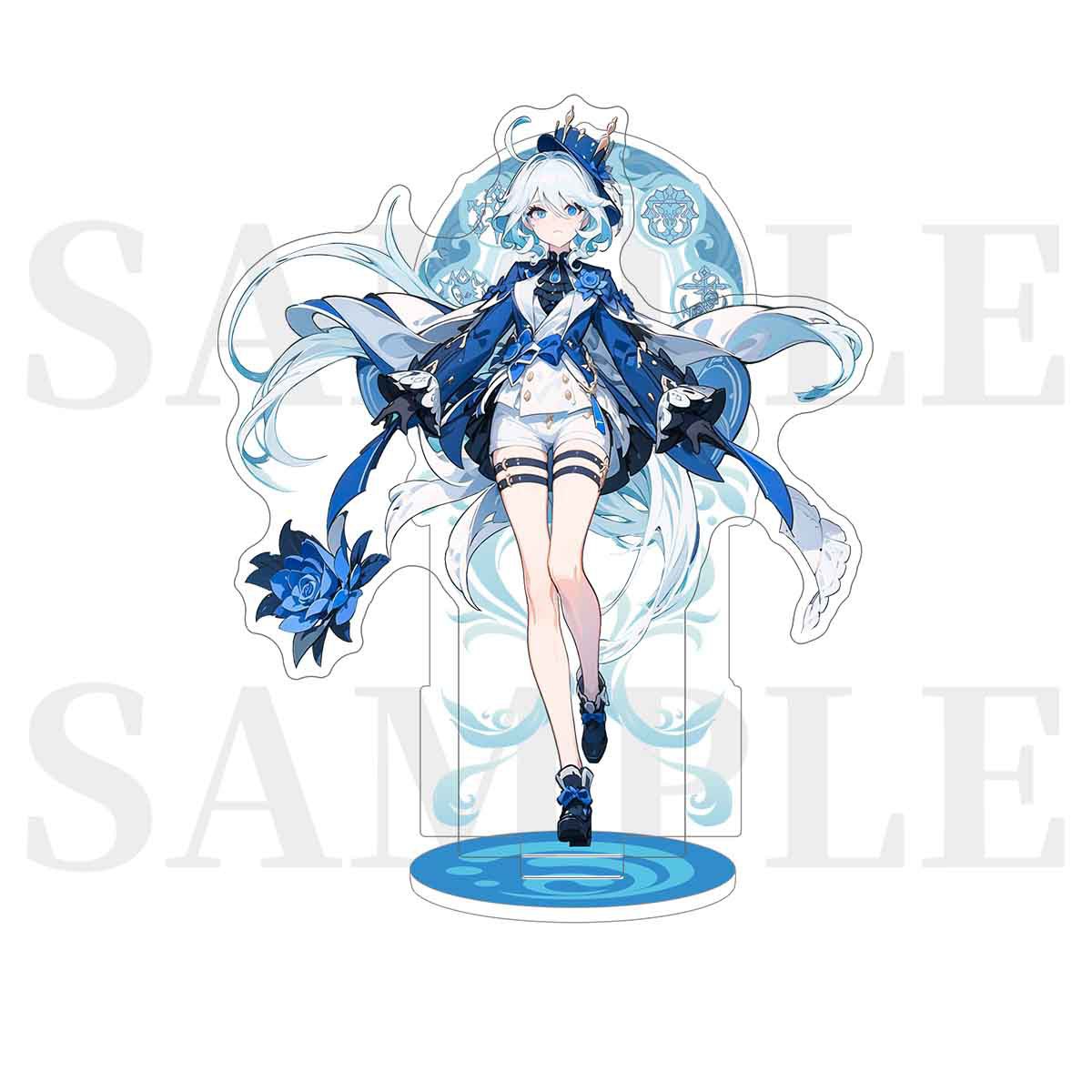 水神芙宁娜同人谷子原神芙卡洛斯周边亚克力立牌夹层双面双插摆件