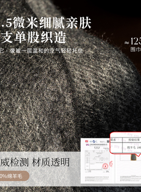 FANCET纯羊毛男士保暖围巾礼盒