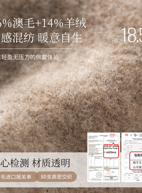 FANCET羊绒混纺贝雷帽大小多头围