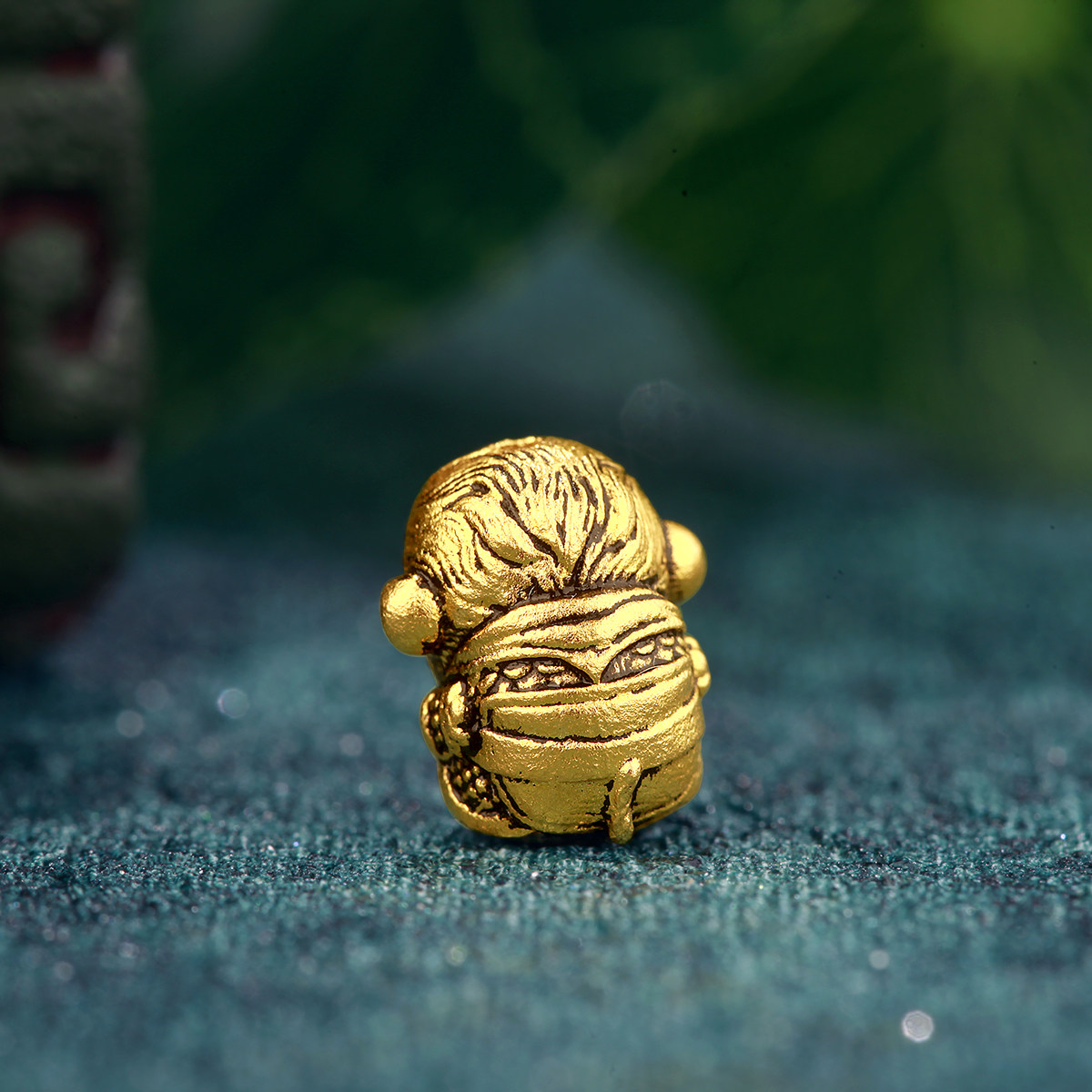 吉盟珠宝古法黑金大圣悟空隔珠999足金文玩生肖猴子黄金手串配饰,淘宝优惠券,粉丝福利购,淘宝优惠卷