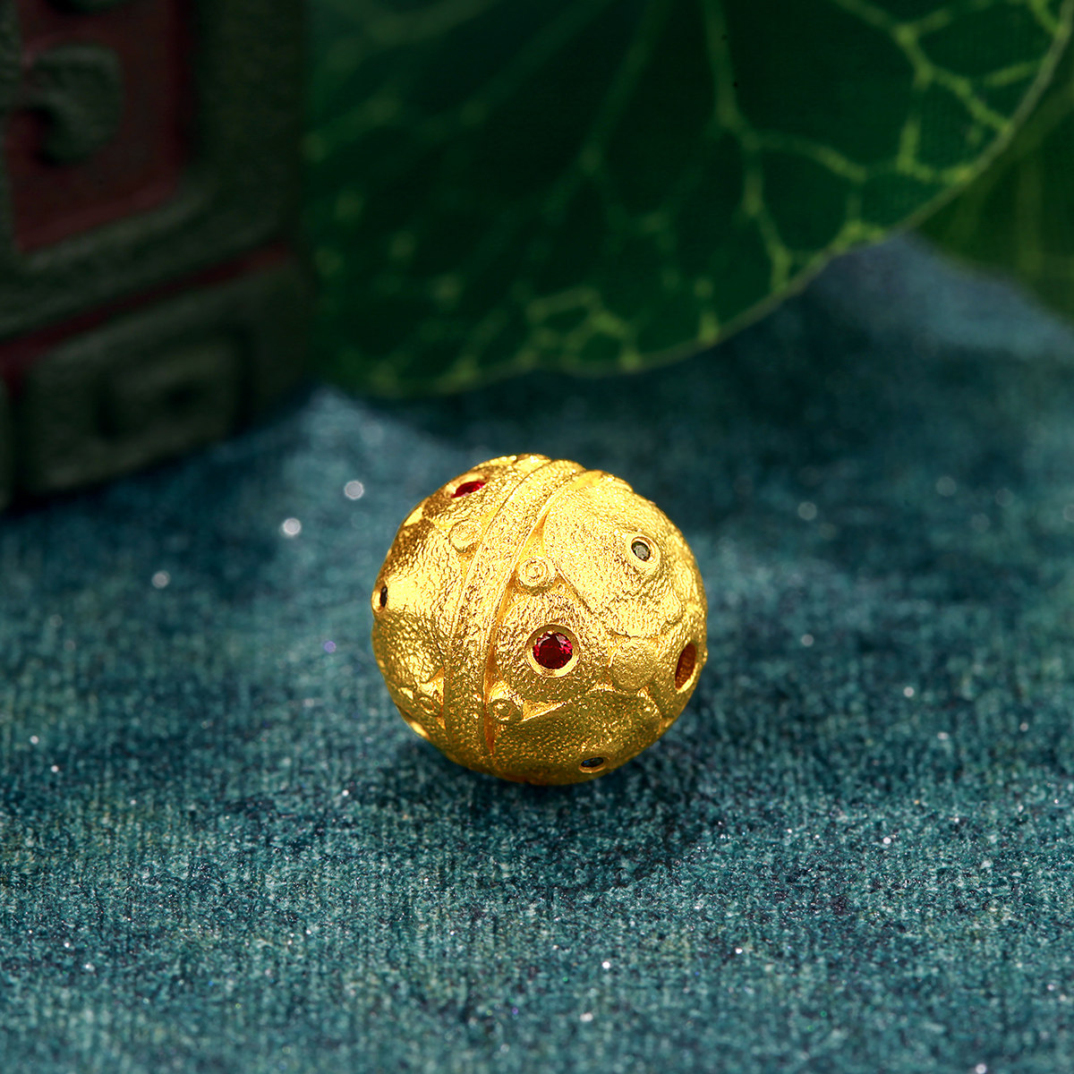 吉盟珠宝999足金锤纹多宝隔珠古法黄金星球陨石文玩手串项链配件,淘宝优惠券,粉丝福利购,淘宝优惠卷