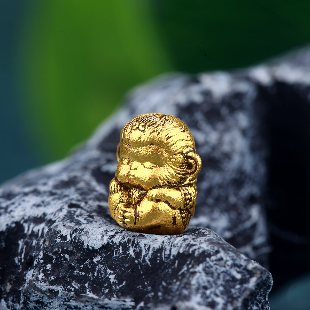 吉盟珠宝古法黑金大圣悟空隔珠999足金文玩生肖猴子黄金手串配饰,淘宝优惠券,粉丝福利购,淘宝优惠卷