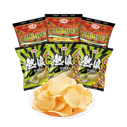 热浪薯片零食大礼包休闲小吃食品追剧好吃小零食宿舍囤货90gX6 - 图3