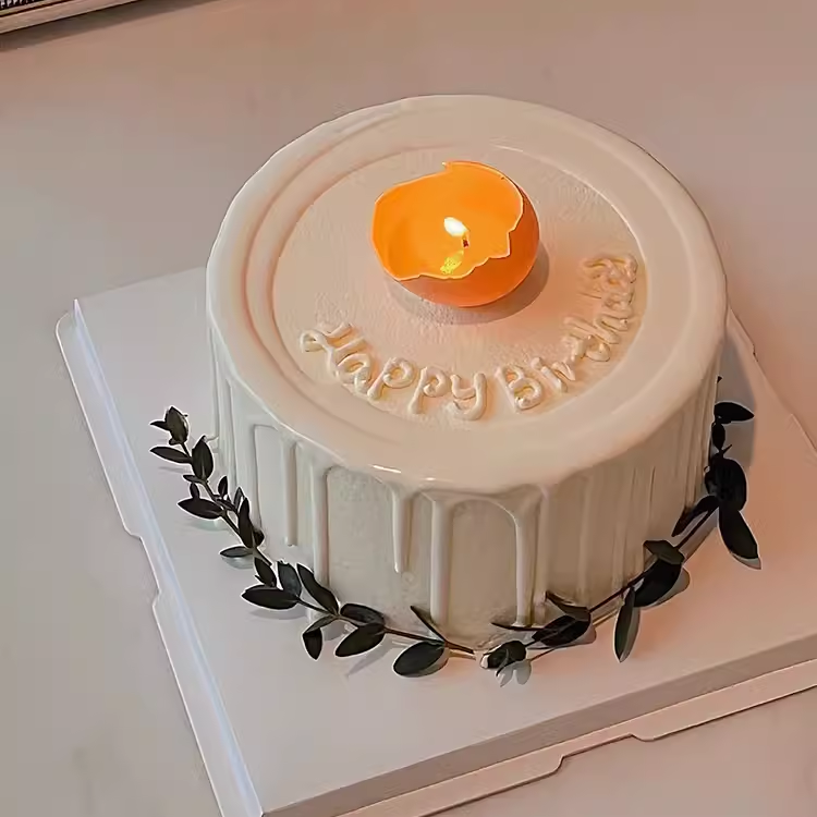 网红简约款破壳日蛋糕装饰摆件鸡蛋壳蜡烛鸡蛋液派对生日蛋糕插件