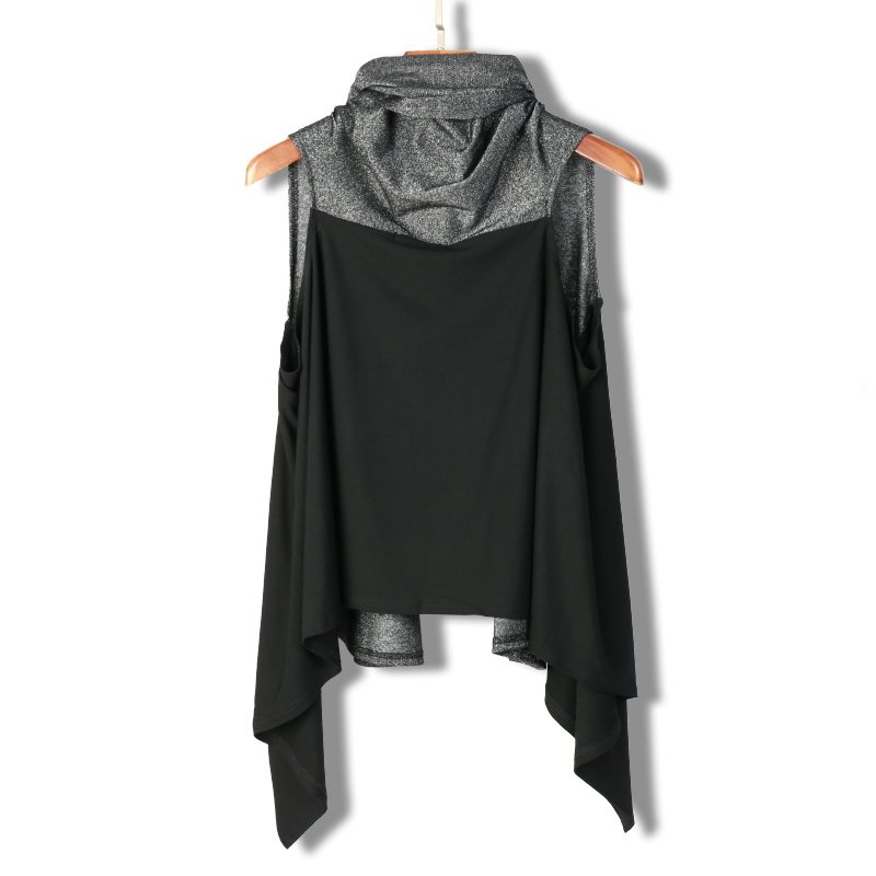 秋装男士开衫马甲潮流个性拼色披风休闲外搭背心上衣马夹男披肩薄,淘宝优惠券,粉丝福利购,淘宝优惠卷