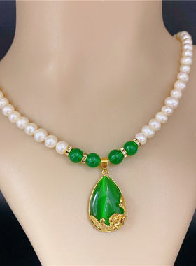 【2021新爆款项链】天然珍珠项链送妈妈款正品天然米型珍珠项链