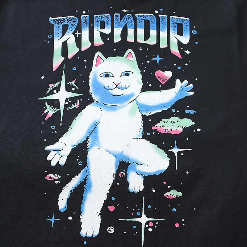 美国潮牌RIPNDIP 贱猫中指猫短袖T恤SUPERSTAR超级明星男女情侣款 - 图0