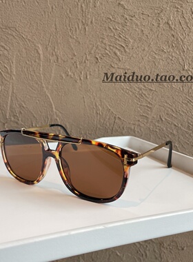 复古飞行员大框玳瑁防晒墨镜