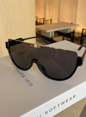 平光眼镜高级感大框连体镜