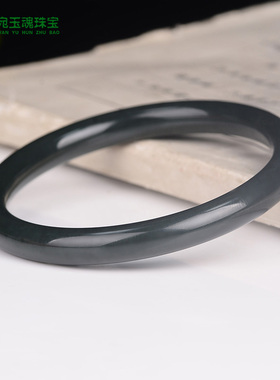 新疆和田玉手镯女士细圆条玉镯