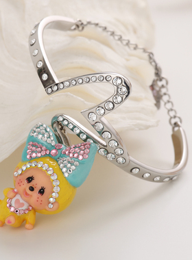 萌趣趣简约女钛钢手镯