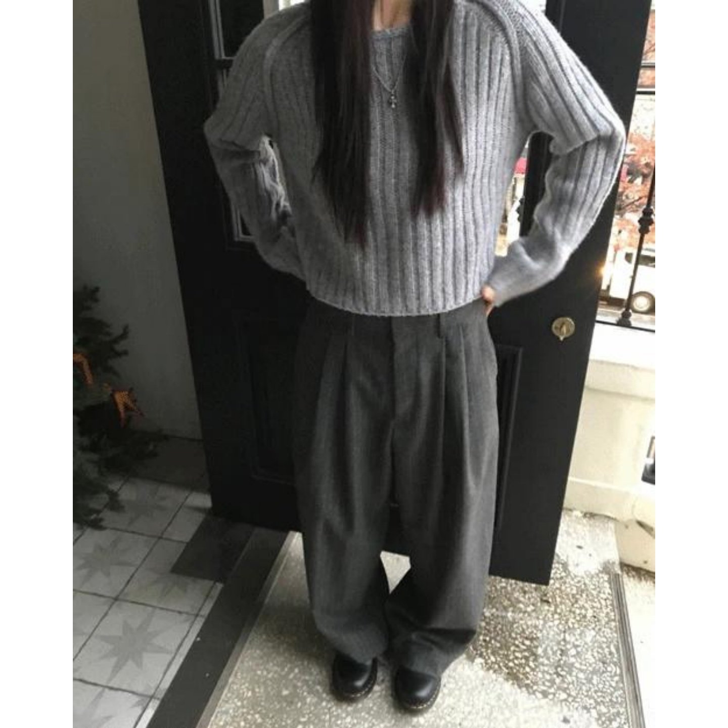 MRDONG韩国代购男女抓绒毛呢五色垂感直落宽腿休闲长裤高腰显瘦范,淘宝优惠券,粉丝福利购,淘宝优惠卷