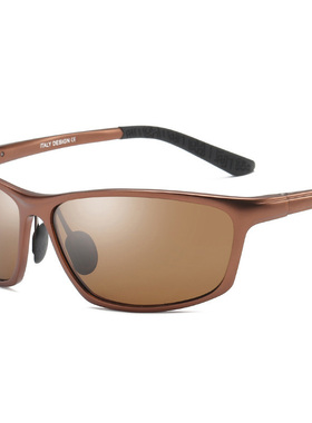 新款潮男士开车骑车太阳眼镜时尚户外运动型太阳镜偏光墨镜送帽子