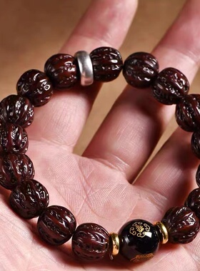 紫金鼠京八棱生肖本命年手串手链