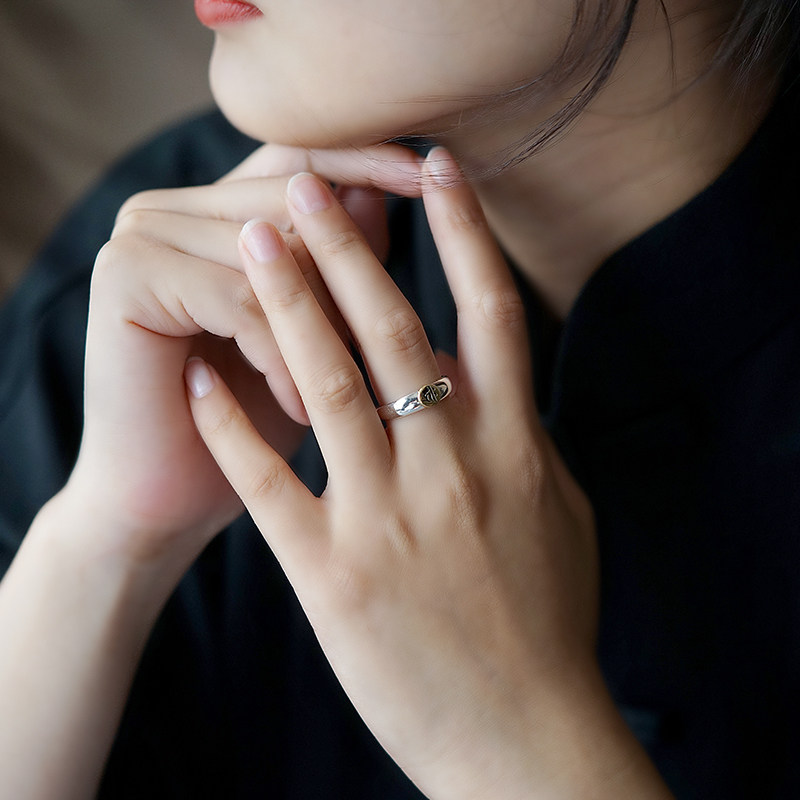 十二生肖本命佛心咒开口不掉色对戒 赏峰饰品戒指/指环