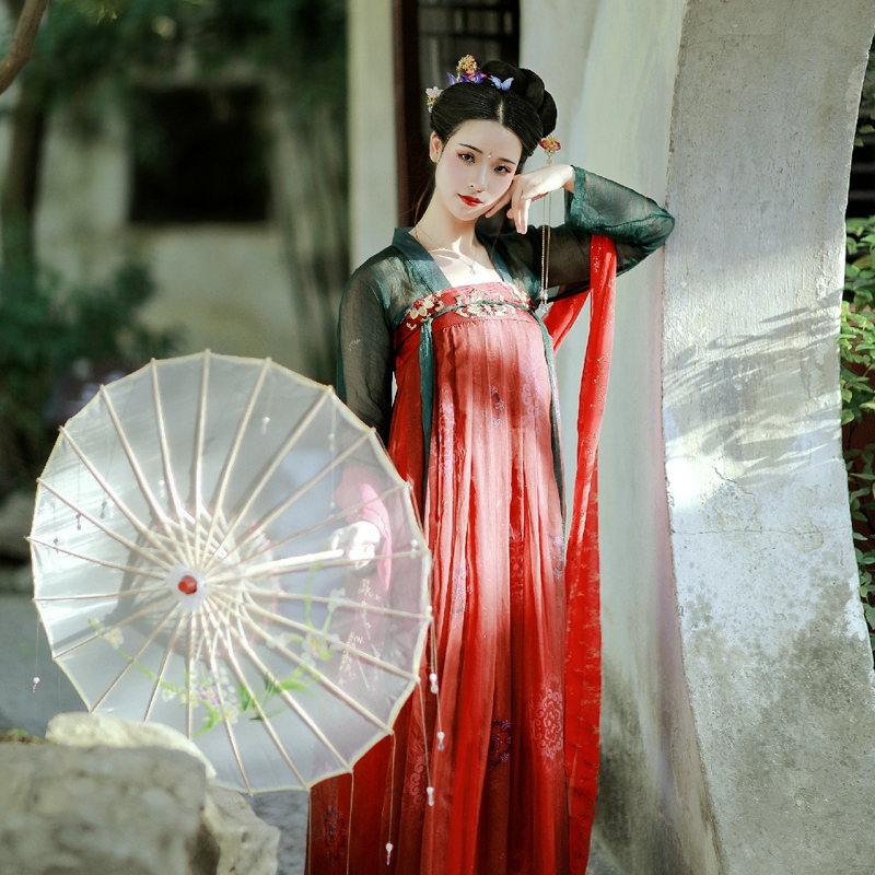 水晶伊人十七坊服饰旗舰店凤歌鸢齐胸襦裙汉服春夏秋冬女装大摆裙绣花齐胸古装女服装仙女0