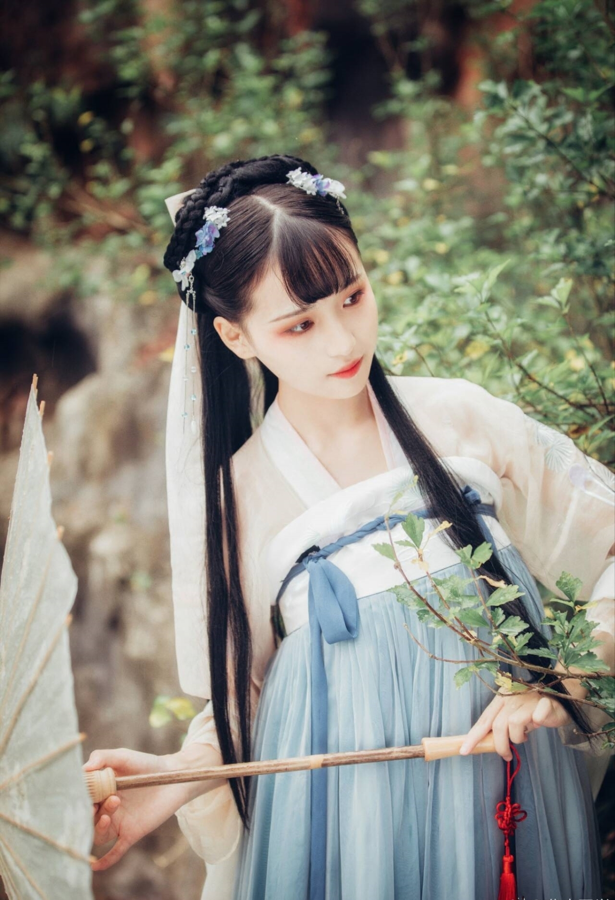 水晶伊人十七坊服饰旗舰店汉服女古装仙女裙齐胸襦裙古装汉服夏装日常改良古风清新淡雅唐装2